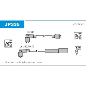 Zapalovací kabel Sada kabelů pro zapalování, , 1990187781000, 1990187B84, JANMOR, JP335