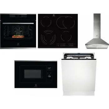 Set domácích spotřebičů ELECTROLUX KOEBP39X + ELECTROLUX EHF6547FXK + ELECTROLUX LFC316X + ELECTROLUX LMS2203EMX + ELECTROLUX EEM69410L