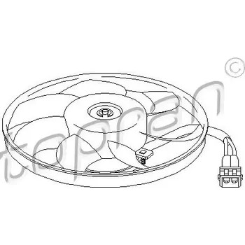 Chladič motoru Větrák, chlazení motoru, , 1019856, 1019857, 7M0959455J, 95VW15150BB, 95VW15150CB, TOPRAN, 111 438