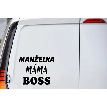 Samolepící dekorace Lepy.cz Samolepka na auto Máma Velikost (šířka x výška): 12x10cm, Barevná varianta: Tyrkysová modrá