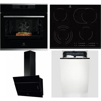 Set domácích spotřebičů ELECTROLUX KOEBP39X + ELECTROLUX EHF6547FXK + ELECTROLUX LFV316K + ELECTROLUX EEM23100L