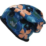 Esito Dětská zimní čepice spadená Květy petrolejová Vel. 46