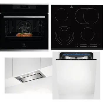 Set domácích spotřebičů ELECTROLUX KOEBP39X + ELECTROLUX EHF6547FXK + ELECTROLUX LFG716X + ELECTROLUX EES48200L