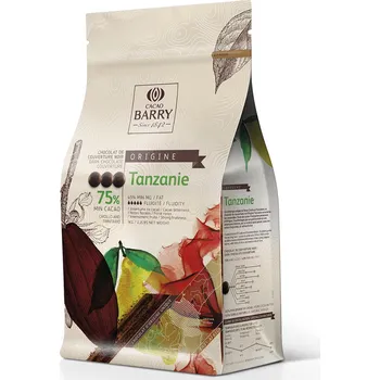 Čokoláda Cacao Barry TANZANIE Origin couverture hořká čokoláda (75%) 1 kg - Barry Callebaut