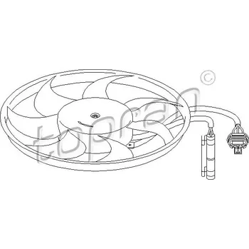 Chladič motoru Větrák, chlazení motoru, , 1341264, 52464705, TOPRAN, 207 218