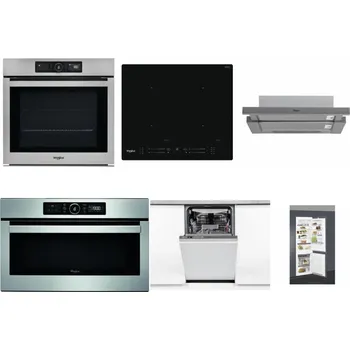 Set domácích spotřebičů WHIRLPOOL AKZ9 9480 IX + WHIRLPOOL WL S7260 NE + WHIRLPOOL AKR 749/1 IX + WHIRLPOOL ABSOLUTE AMW 730 IX + WHIRLPOOL WSIO 3O34 PFE X + WHIRLPOOL ART 66112
