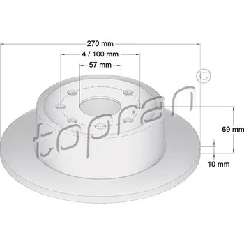 Brzdový systém Brzdový kotouč, , 0569209, 569209, 90512909, TOPRAN, 200 950