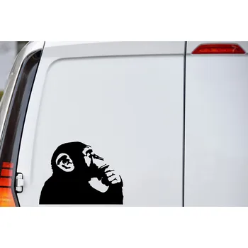 Samolepící dekorace Lepy.cz Samolepka na auto Opice Velikost (šířka x výška): 15x11cm, Barevná varianta: Světle zelená