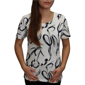 Dámská halenka Halenka Ardewo bílá s tmavě modrým vzorem Velikosti Ardewo: S