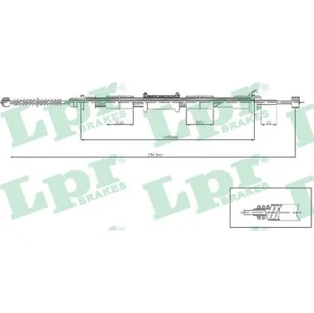 Lanko parkovací brzdy Tažné lanko, parkovací brzda, , 46847434, LPR, C0653B