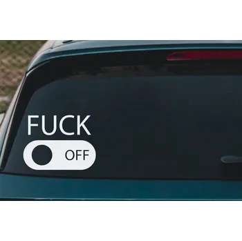 Samolepící dekorace Lepy.cz Samolepka na auto Fuck off Velikost (šířka x výška): 15x11cm, Barevná varianta: Světle červená