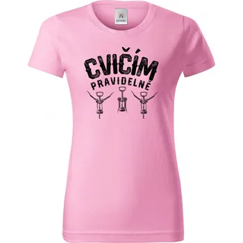 Cvičím pravidelně, vtipné tričko, V1 - Dámské tričko Basic - Nejoblíbenějí - S