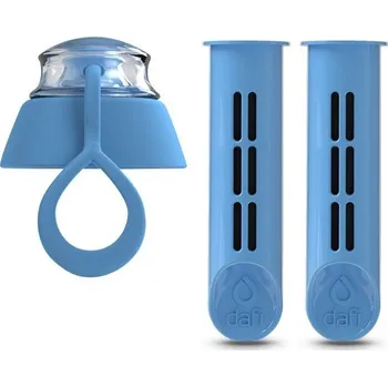 Láhev Náhradní filtr (2 ks) + víčko do filtrační láhve Dafi SOFT (modrá)