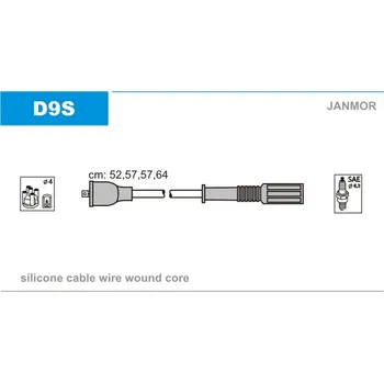 Zapalovací kabel Sada kabelů pro zapalování, , JANMOR, D9S.P