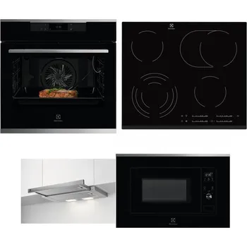Set domácích spotřebičů ELECTROLUX KOEBP39X + ELECTROLUX EHF6547FXK + ELECTROLUX LFP326S + ELECTROLUX LMS2203EMX