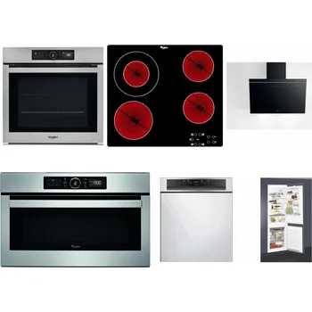 Set domácích spotřebičů WHIRLPOOL AKZ9 9480 IX + WHIRLPOOL AKT 8130/NE + WHIRLPOOL AKR 62F LT K + WHIRLPOOL ABSOLUTE AMW 730 IX + WHIRLPOOL WBC 3C34 PF X + WHIRLPOOL ART 65031
