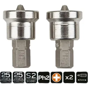 Nářadí pro automobil Bit PH 2 pro sádrokarton 2ks, , TOPEX, 06-040