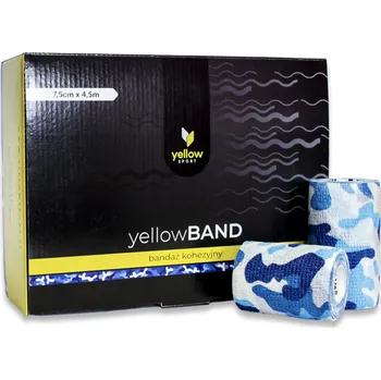 Elastické kohezivní obinadlo 7,5 x 450 cm YBand, barva modrá maskování