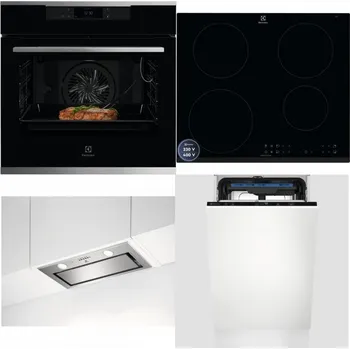 Set domácích spotřebičů ELECTROLUX KOEBP39X + ELECTROLUX LIR60433B + ELECTROLUX LFG716X + ELECTROLUX EEM23100L