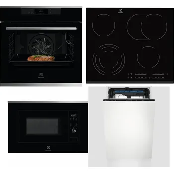 Set domácích spotřebičů ELECTROLUX KOEBP39X + ELECTROLUX EHF6547FXK + ELECTROLUX LMS2203EMX + ELECTROLUX EEM23100L