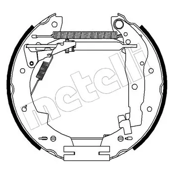 Brzdová čelist Sada brzdových čelistí, , 7701203697, METELLI, 51-0132