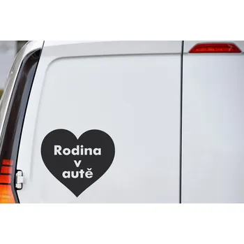 Samolepící dekorace Lepy.cz Samolepka na auto Rodina v autě - srdce Velikost (šířka x výška): 11x10cm, Barevná varianta: Světle zelená