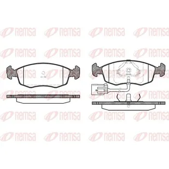Brzdová destička Sada brzdových destiček, kotoučová brzda REMSA 0172.22