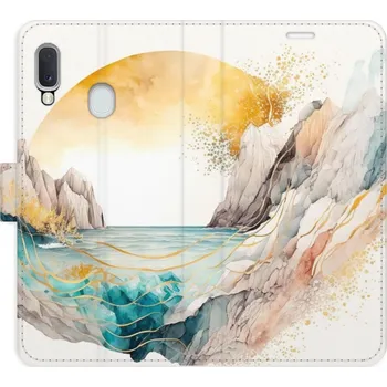 Pouzdro na mobilní telefon Flipové pouzdro iSaprio - Winter in the Mountains - Samsung Galaxy A20e