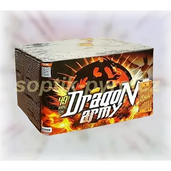 Zábavní pyrotechnika kompakt 49 výstřelů Dragon army (zábavní pyrotechnika kategorie F2 (prodejné od 18 let))