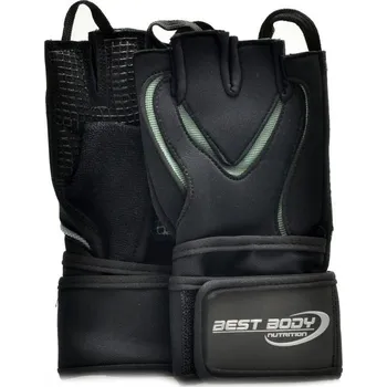 Fitness rukavice Best Body nutrition Fitness rukavice Top grip šedé - velikost L