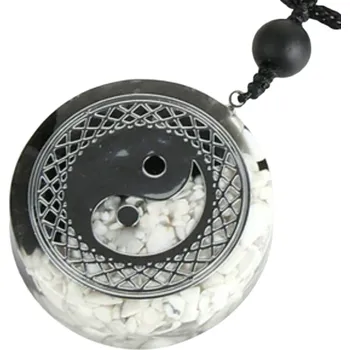 Náhrdelník Amparo Miranda® Orgonit Jin Jang silver