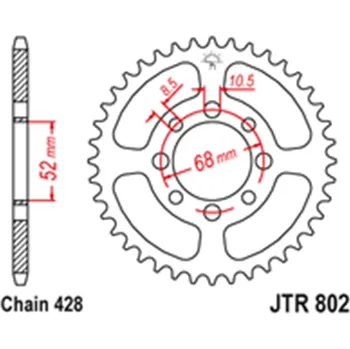 Řetězová sada pro motocykl Zadní rozeta Kawasaki KE 100 1982 - 2001 39 zubů