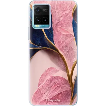 Pouzdro na mobilní telefon Odolné silikonové pouzdro iSaprio - Pink Blue Leaves - Vivo Y21 / Y21s / Y33s