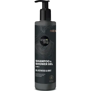 Sprchový gel Organic Shop Pánský sprchový gel a&nbsp;šampon 2v1 Blackwood a máta 280 ml
