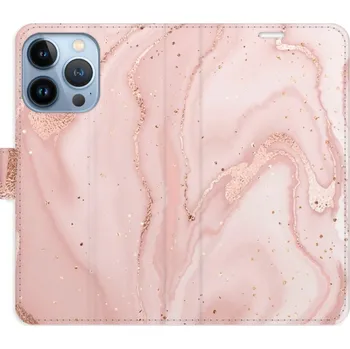 Pouzdro na mobilní telefon Flipové pouzdro iSaprio - RoseGold Marble - iPhone 13 Pro