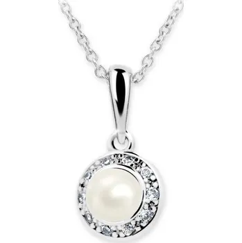 Přívěsek ŠPERKY-NM, Zlatý přívěsek s perlou bílé zlato 1463 Barva zlata: bílá