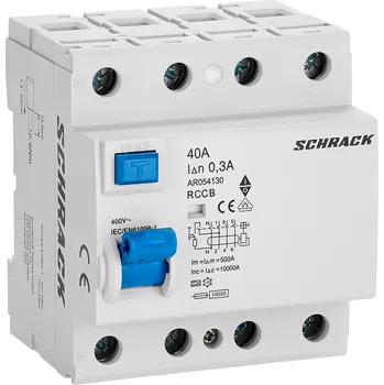 Proudový chránič Proudový chránič AMPARO 10 kA, 40 A, 4P, 300 mA, A