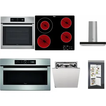 Set domácích spotřebičů WHIRLPOOL ABSOLUTE AKZ9 6230 IX + WHIRLPOOL AKT 8130/NE + WHIRLPOOL WHBS 62F LT K + WHIRLPOOL ABSOLUTE AMW 730 IX + WHIRLPOOL WIO 3T133 PLE + WHIRLPOOL ART 66112