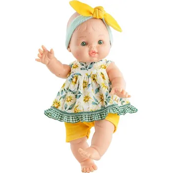 Panenka Realistická panenka Ana v květovaných šatičkách od firmy Paola Reina ze Španělska (LOS GORDIS 34 cm)
