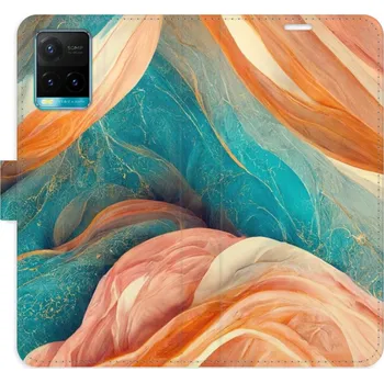 Pouzdro na mobilní telefon Flipové pouzdro iSaprio - Blue and Orange - Vivo Y21 / Y21s / Y33s