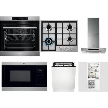 Set domácích spotřebičů AEG BPK742380M + AEG Mastery StepPower HGB64420SM + AEG Mastery DBB5660HM + AEG Mastery MSB2547D-M + AEG FSE74707P + AEG Mastery NoFrost SCB618F6TS