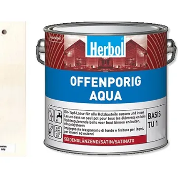 Lak na dřevo Herbol OFFENPORIG AQUA - BÍLÝ - WEIß Velikost balení: 2,5L + dárek k objednávce nad 1000Kč