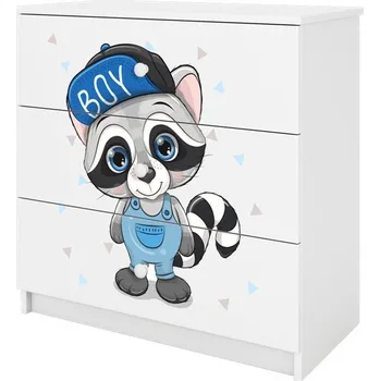 Komoda Komoda Babydreams 80 cm mýval bílá