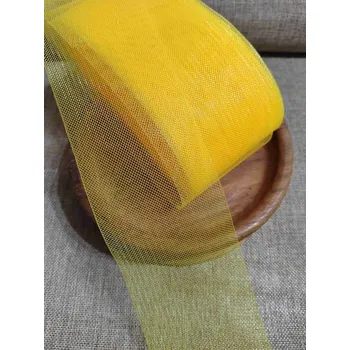 Stuha Modistická krinolína šíře 8 cm žlutá