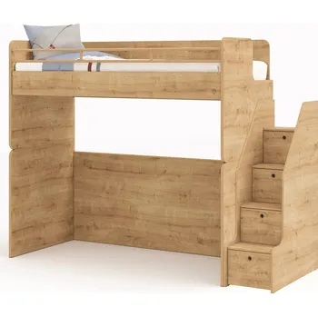 Dětská postel Čilek Zvýšená postel 90x200 cm se schody Mocha Studio