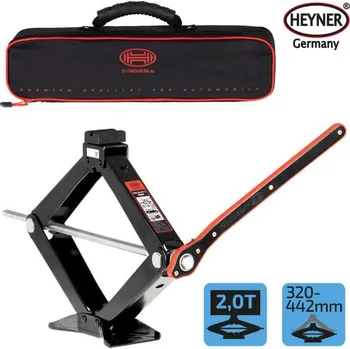 Hever HEYNER Zvedák HEYNER PREMIUM nůžkový s ráčnou 2t černá edice 347210