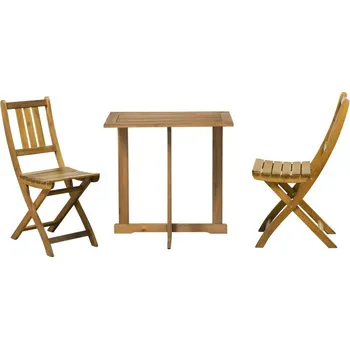 Zahradní sestava Set na sezení 2 židle 1 stůl z akácie