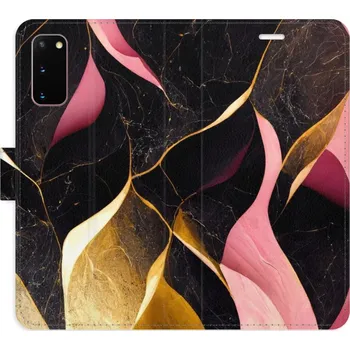 Pouzdro na mobilní telefon Flipové pouzdro iSaprio - Gold Pink Marble 02 - Samsung Galaxy S20