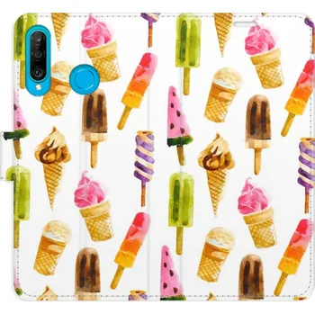 Pouzdro na mobilní telefon Flipové pouzdro iSaprio - Ice Cream Pattern - Huawei P30 Lite