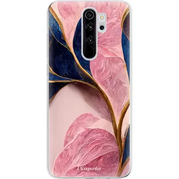Pouzdro na mobilní telefon Odolné silikonové pouzdro iSaprio - Pink Blue Leaves - Xiaomi Redmi Note 8 Pro